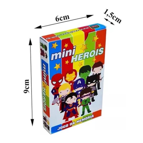 30 Jogos Da Memória Tematico Mini Heróis Kit Festa Para Lembrancinha Infantil Aniversário
