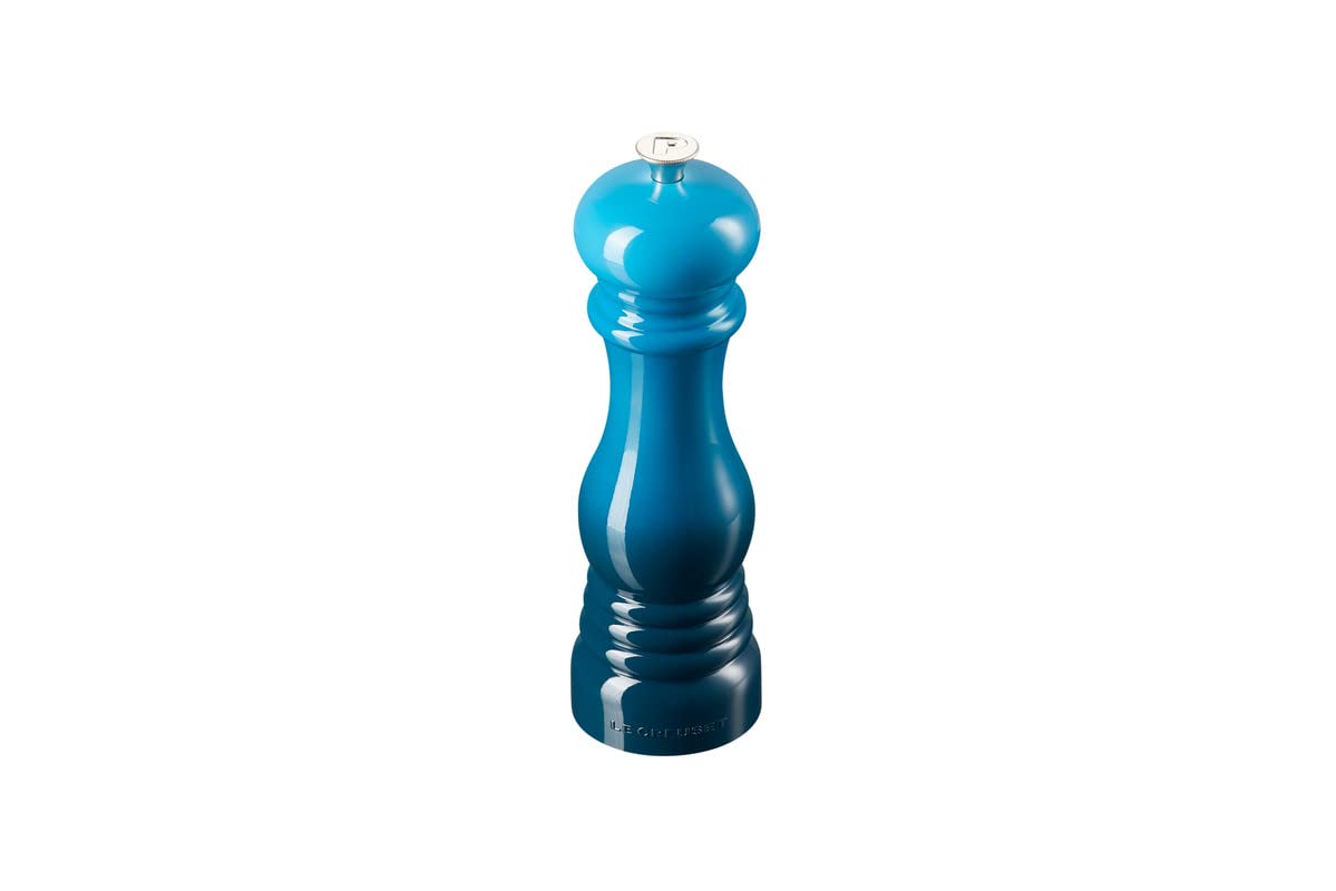 Le Creuset Pfeffermühle, ABS-Kunststoff, 6,2 x 6,2 x 20,8 cm, Keramik-Mahlwerk, Deep Teal, 96001900642000