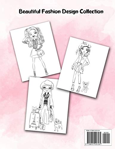 Fashion Colouring Book for Girls Ages 8-12: Gorgeous Beauty Style Fashion Design Colouring Book for Kids, Girls and Teens 2 41z8ZMdFj2L