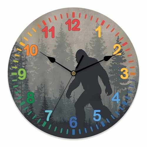 Reloj de pared analógico silencioso 14 pulgadas PVC redondo miniatura 1