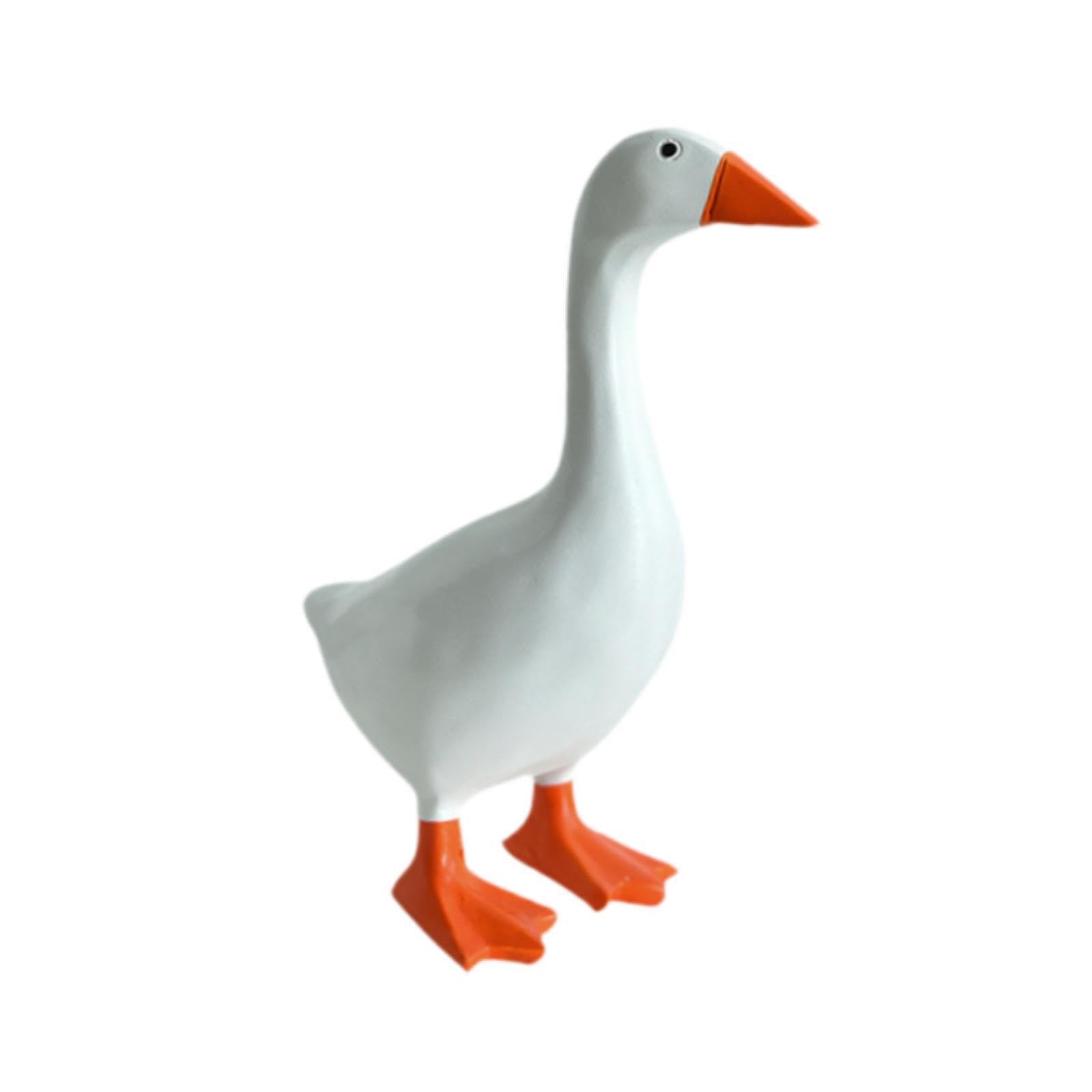 QIXCXAZ Functional Magnetic Goose Key Holder Duck Shape Statues Cute Funny Decor Storage Solution For Keys Hand Painted Magnetic Goose Key Holder Duck Statue