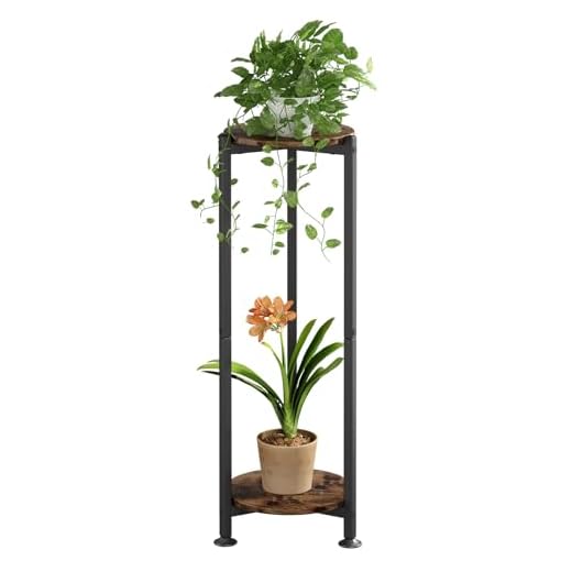 23 Stylish Living Room Plant Ideas to Elevate Your Space 5 YIZAIJIA Plant Stand Indoor Corner Tall 2 Tier Metal Modern Flower Storage Plant Shelf Holder for Living Room Balcony Garden,Black (2 Tier-Black Round)
