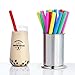 100 Extra Large Plastic Bubble Tea Smoothie Straws, 1/2