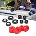 Honio Skateboard Bushing Set, 90A Lightweight High Skateboard Replacement Bushings, Providing Better Cushioning Experience for Fish Board (Red)