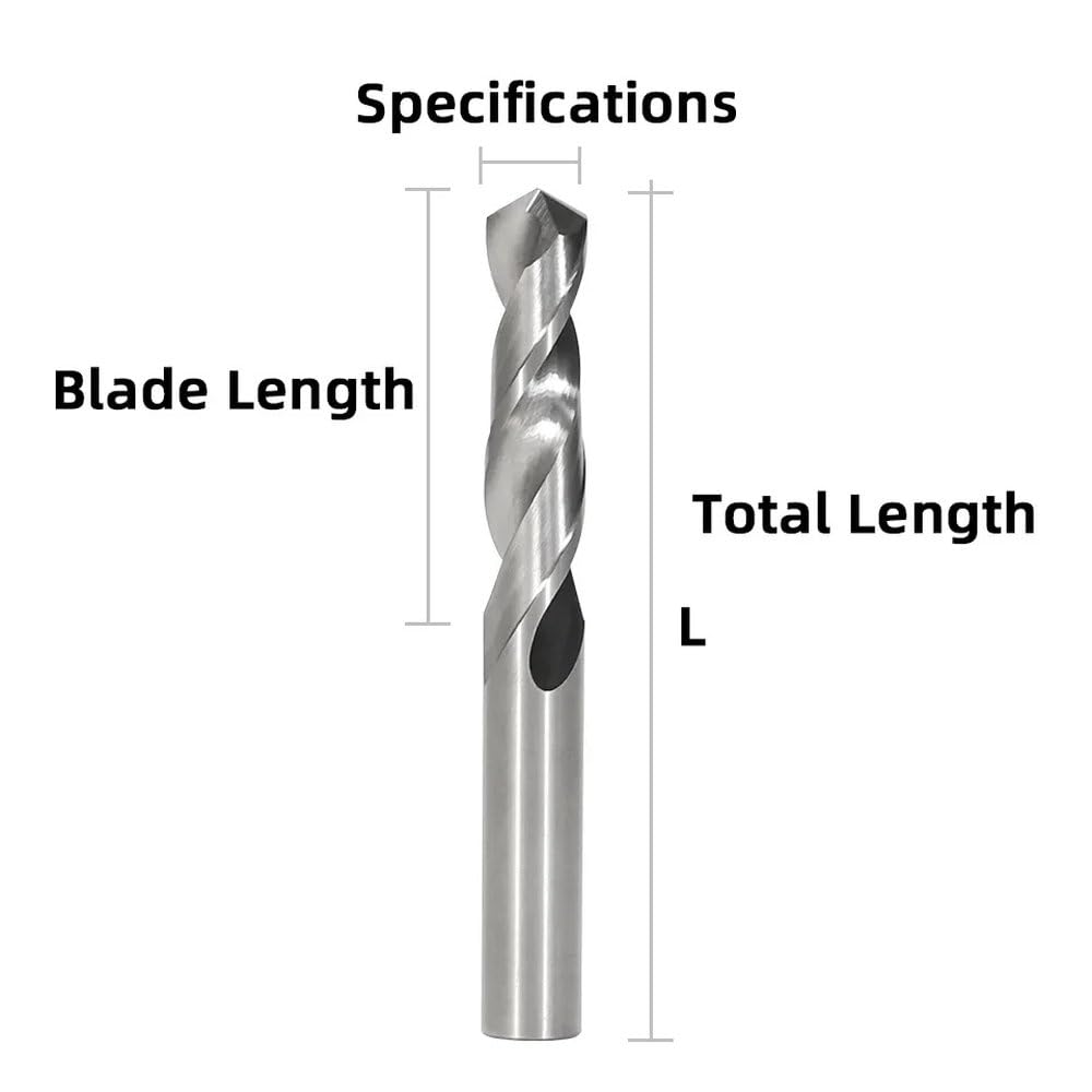 Punte da trapano in carburo di tungsteno HRC50° per metalli duri, torni CNC, utensili per foratura acciaio, misure da 0,5 a 20,0 mm (opzionali), 11 mm x 40 x 70 mm.
