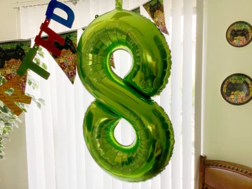 Image of 6 Balloon Numbers, 40In Green Balloons for Party Birthday Decorations | Eye-catching Appearance, Perfect Decorative Centerpieces, Convenient Self-sealing Structure, Widely for Various Occasions