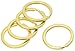 Tupalizy Round Flat Key Chain Ring Metal Split Dog Tag Keychain Ring for Home Car Keys Attachment,Arts Crafts and Belt Lanyards, 20PCS (Gold)