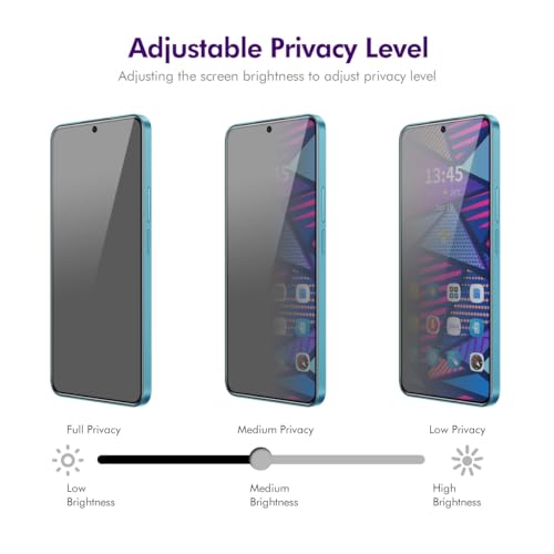 Image of Privacy Tempered Glass Screen Protector for iQOO Neo 10R 5G - 9H Hardness, Anti-Spy, Touch Sensitive, Easy Install (1-Pack)
