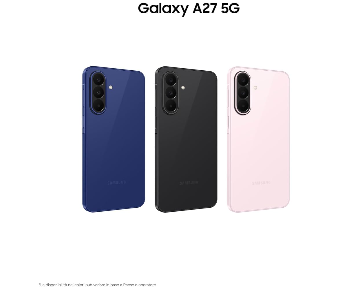 Samsung Galaxy A27 5G, 256GB, RAM 8GB, Black - Garanzia 2 Anni | 2 anni di Garanzia, Smartphone sottile, Cerchia e Cerca, Gomma Oggetto, Trascrizione Vocale, Tripla Camera, IP64, 5.000 mAh