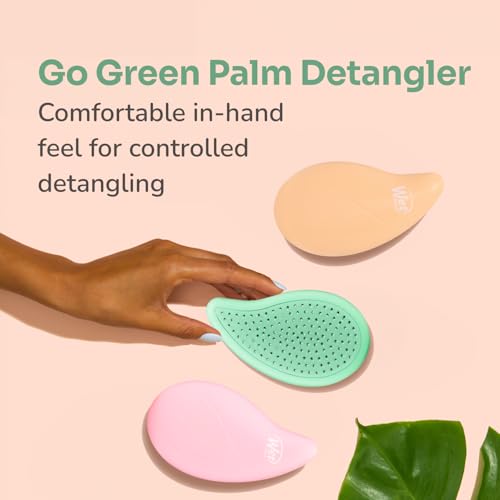 Wetbrush Go Green Palm Detangler Con Setole Intelliflex Ultra Morbide Per Separare Delicatamente I Nodi Con Facilità, Forma Unica Per Una Vestibilità Comoda Sul Palmo, Infuso Con Olio Di Tea Tree Per - 9