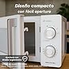 Microondas con/sin grill MG de 20 litros 700W + 900W Grill con 5-6 Niveles de Potencia, Descongelación, Temporizador 30 Min, Apertura con Tirador y Bandeja Ø245 mm (Sin Grill) #5