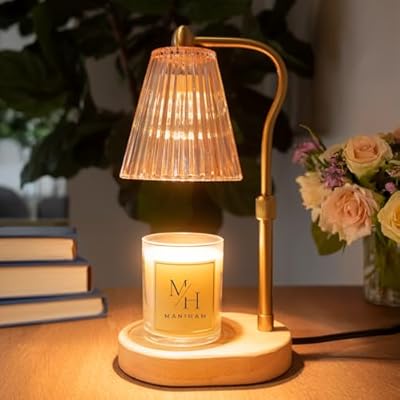 ManiHam™ Luxury Candle Warmer Lamp with Timer & Dimmer, Adjustable Height, 2 Bulbs Included Scented Jar Candle Wax Melt Warmer, Gift for Women, Mom, Sister Housewarming Bedroom Home Decor
