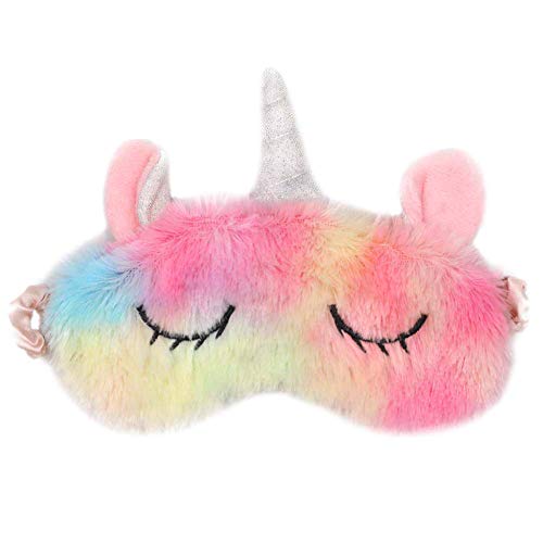 Image of Jenna Cute Sleeping Eye Shade Mask Cover for Insomnia, Meditation, Puffy Eyes and Dark Circles Unicorn Multi color