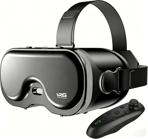 VR Headset for Phone 3D Family Anti-Blue Eyes Protected HD Lenses 120 FOV Virtual Reality Headsets VR Goggles for iPhone17/16/15/14/13/12/11 Samsung Android (Black)