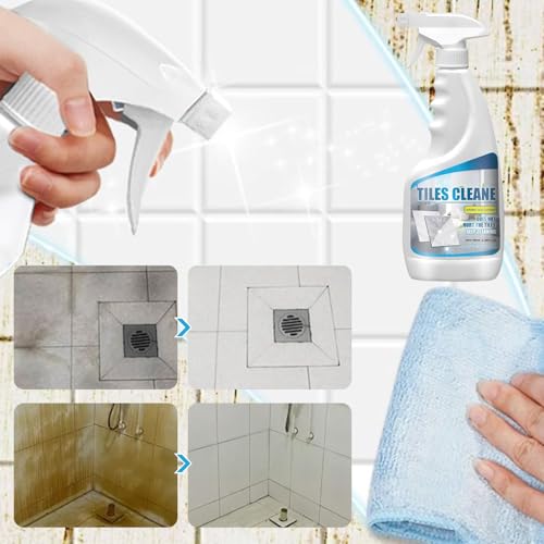 2 Stück Fliesenreiniger fliesenreiniger extra stark fugenreiniger bad Tile Cleaner Spray Geeignet zum Entfernen von Schmutz aus Küche Badezimmerwaschbecken Fliesenwänden