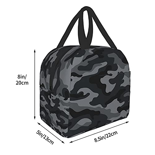Duduho Camo Camouflage Lunch Bag Compact Tote Bag Reusable Lunch Box Container For Women Men School Office Work #TOP1