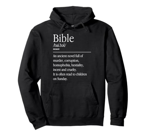 Atheist Anti-Religion Atheism Bible Pullover Hoodie