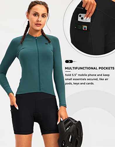 Bikewa Women'S 4D Padded Bike Shorts Padding Riding Underwear Cycling Bicycle Road Mountain Biking Cycle For Women With Zipper Pockets thumb #4