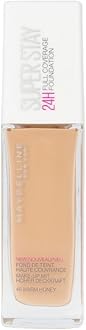 MaybellineNew York Foundation, Superstay 24 Hour Longlasting Foundation, Lightweight Feel, Water and Transfer Resistant, 30 ml, Shade: 46, Warm Honey