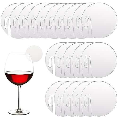 Identificadores de copas acrílicos lavables para evitar confusiones de bebidas en fiestas