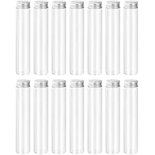 80ml Glass vials 14pcs,With aluminum screw cap14pcs Clear Glass Bottles