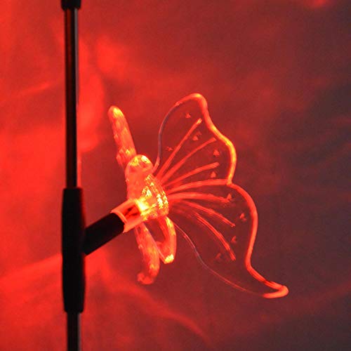 Luminária Solar Jardim PVC beija-flor, Borboleta e Libélula 1382