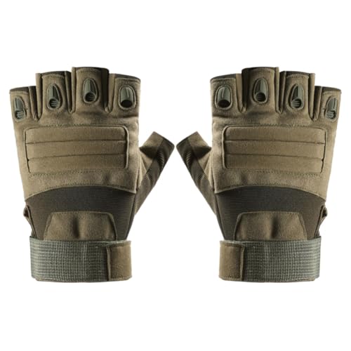 KHBUAB Guantes de Medio Dedo para Ciclismo Diseño Táctico, Material Imitación Microfibra, Resistencia Rotura y Antideslizantes para Deportes al Aire Libre