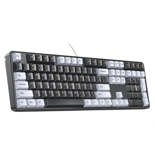 Clavier mécanique à 108 touches avec touches PBT durables et commutateurs rouges pour PC de bureau