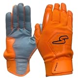 Stinger Sports Color Crush Batting Gloves, Orange, Adult Large