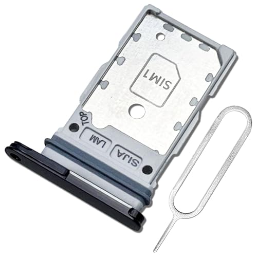 ExtKry Tiroir Carte SIM pour Samsung Galaxy S22/S22+ Plus Support Carte SIM Qualité d'origine Remplacement Tiroir + Outil Éjection (Noir)