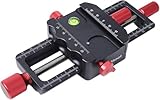 iShoot Improved Universal 150mm Macro Focusing Rail Slider Close-up Shooting Head All Metal Camera Support Bracket Holder, Built-in Arca-Swiss Type Clamp and Quick Release Plate for Tripod Ballhead