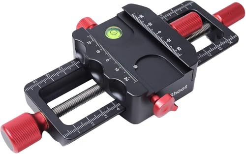 iShoot Improved Universal 150mm Macro Focusing Rail Slider Close-up Shooting Head All Metal Camera Support Bracket Holder, Built-in Arca-Swiss Type Clamp and Quick Release Plate for Tripod Ballhead