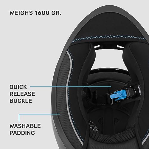 Westt Full Face Helmet - Street Bike Helmet With Dual Visor Dot Approved - Motorcycle Helmets For Men Women Adults Compact Lightweight Storm X Black S #TOP3