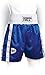 GREEN HILL Pantaloncino da Boxe Modello Elite Rosso Blu (Blu, M)