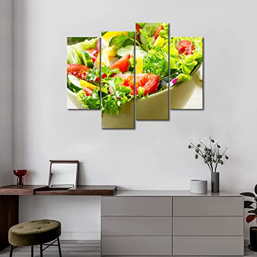 Colorful Various Salad In White Bowl Wall Art Painting The Picture Print On Canvas Food Pictures For Home Decor Decoration Gift #TOP2