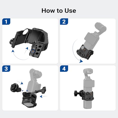 Image of NEEWER Gimbal Camera Cage Compatible with DJI Osmo Pocket 4P (4 Pro), Pocket 4, Xtra Muse, Protective Action Camera Video Rig, Cold Shoe Mount Photography Accessories, No Assembly Needed, AC069