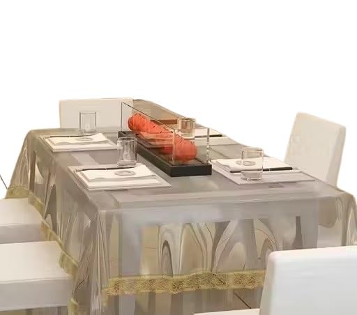 4 Seater Self Design Table Cover Silver Seater Table Cover_033_Sliver-image-7