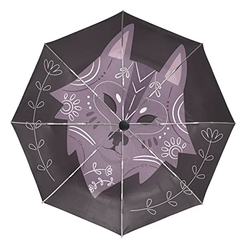 Parapluie Automatique Coupe-Vent Violet Loup : Ne Soyez Plus Jamais Trempée