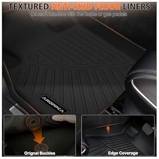 All Weather Floor Mats for Ford Maverick Hybrid 2022-2025 2026 (Only for Hybrid), TPE Rubber Floor Liners Anti-Slip Full Set Automotive Mats for Maverick 2025 Accessories