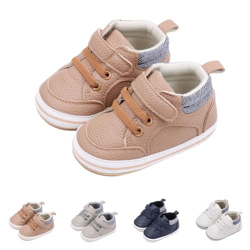 Zapatos Bebé Niña Niños Primeros Pasos Zapatillas Antideslizantes de Cuero Suave de PU Zapatillas Barefoot Niños Ancho Calzado Respetuoso Bebe Niña Flexibles Primeros Pasos 3-18 Meses