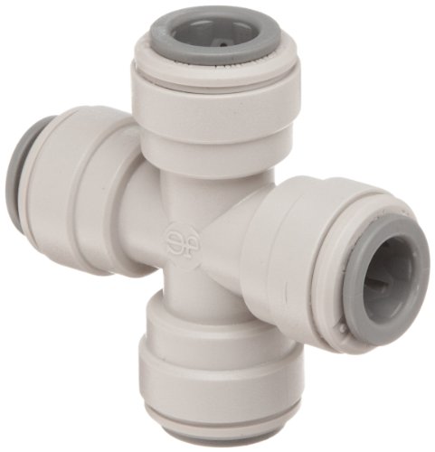 John Guest Acetal Copolymer Tube Fitting, Cross, 3/8" Tube OD (Pack of 10)