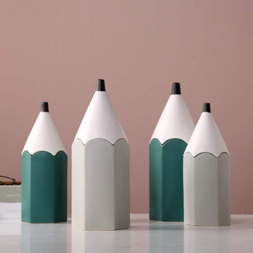 Portapenne da scrivania Portapenne Creativo in Ceramica, Portapenne Durevole Multifunzionale, Portapennelli per Trucco di Grande capacità, Cancelleria per Ornamenti da s