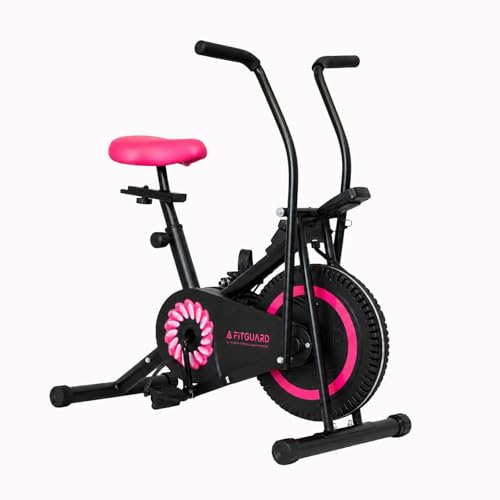 Image of FITGUARD FG-AB 111 By STAYFIT Dual Action Air Bike /Exercise Bike for Home |Gym Cycle for Workout With Air Bike Exercise Cycle for Home Gym with Back Support | Full Body Workout - Arms & Legs Dual Action | Adjustable Resistance | 120 KG Maximum User Weight & 1-Year Warranty