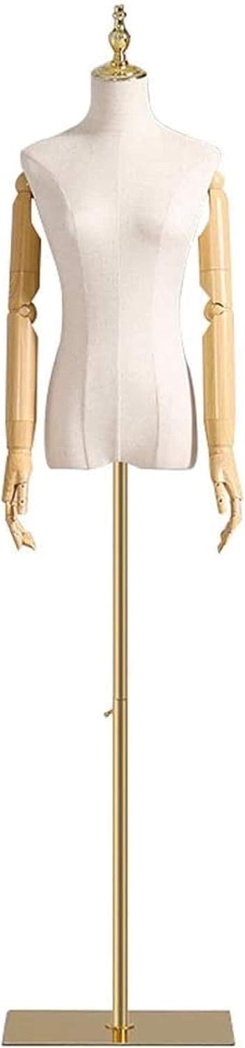 CONGRUI Professional Female Tailors Dummy Sewing Torso Body Busts Mannequin with Plastic Arm Model Clothing Display