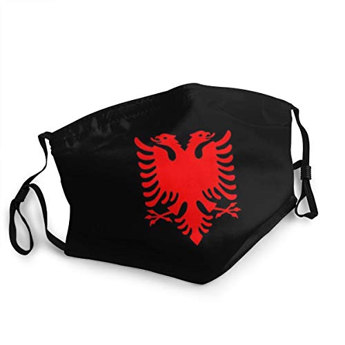 Preisvergleich Produktbild Wappenflagge Albaniens, Unisex, Erwachsene, modisch, wiederverwendbar, staubdicht, waschbar, cool