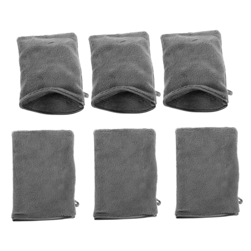 Gogogmee 6 Pack Reusable Spa Mitts Soft Face Mitten for Bath Makeup Remover Mittens Super Absorbent Face Wash Mitts Fiber Body Wash Soft Washing Reusable Cloths Elegant Bathroom Accessory