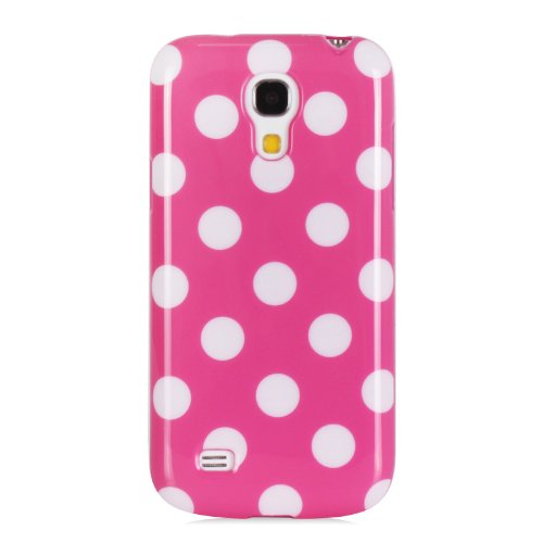 Gadgetsevil Jelly Mercury TPU Rubber Skin Slim Polka Dot Case for Samsung Galaxy S4 MINI I9190 (Hot Pink)