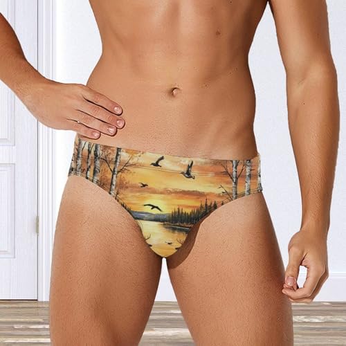 Fall Hunting Camouflage Deer Men's Swimsuit Bikini Briefs Swim Underwear Stretchy Swimwear2