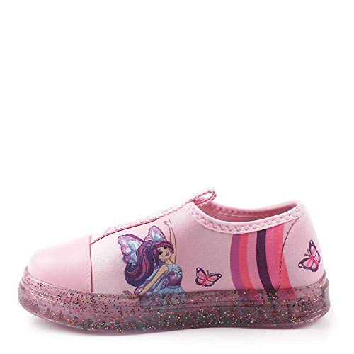 Chinelo Grendene Barbie Tenis Mania Meninas S: Rosa Glitter/Rosa 28