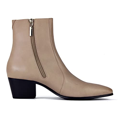 Dress Boot for Men Fashion Casual Chelsea Cowboy Ankle Boots Western Motorcycle CD-JY051-R4